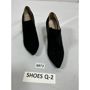 Womans Ann Marino Slip On Stiletto Booties Size 8.5 M Black